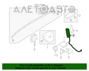 Airbagul pentru scaunul din stânga Nissan Murano z51 09-14