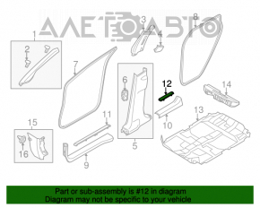 Capacul pragului din spate dreapta Nissan Murano z51 09-14 crom