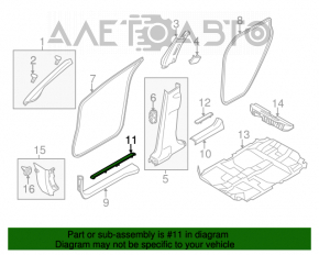 Capac prag exterior fata stanga Nissan Murano z51 09-14 crom