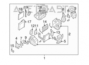 Radiatorul încălzitorului pentru Nissan Murano z51 09-14