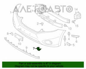 Capacul de tractare a cârligului de remorcare pentru bara de protecție față Nissan Murano z51 09-14