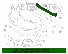 Усилитель переднего бампера верхний Nissan Murano z51 09-14