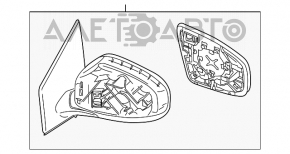 Зеркало боковое правое Nissan Murano z51 09-14