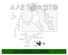 Bara de noroi din spate dreapta pentru Nissan Murano z51 09-14