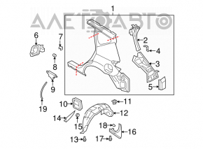 Aripa spate stânga Nissan Murano z51 09-14