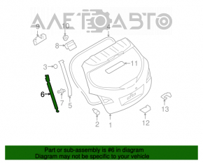 Amortizorul ușii portbagajului stâng Nissan Murano z51 09-14