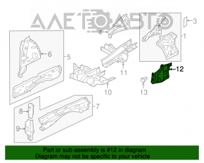 Protecția arcului dreapta pentru Nissan Murano z51 09-14