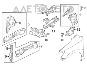 Protecția arcului stâng Nissan Murano z51 09-14