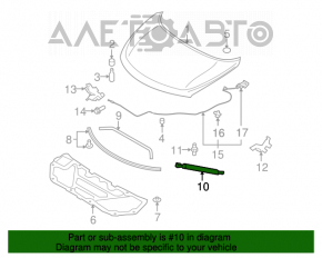 Amortizor capota stânga Nissan Murano z51 09-14