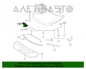 Замок капота Nissan Murano z51 09-14