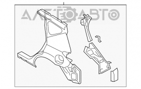 Aripa spate dreapta Nissan Murano z51 09-14, culoare bordo.