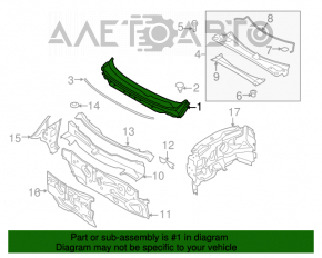 Grila stergatoarelor din plastic Nissan Murano z51 09-14