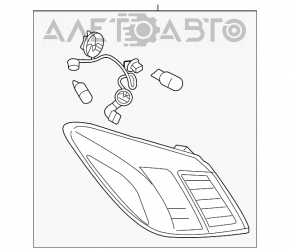 Lampa exterioară aripă dreapta Nissan Murano z51 09-14 pre-restilizare