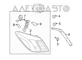 Lampa exterioară aripă dreapta Nissan Murano z51 09-14 pre-restilizare