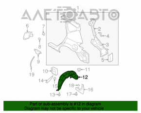 Aripa spate stânga Nissan Murano z51 09-14