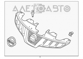 Решетка радиатора grill Nissan Murano z51 09-14 хром