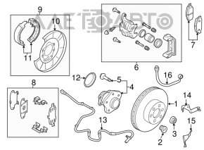 Rulment roată spate stânga Nissan Murano z51 09-14 AWD nou aftermarket GSP