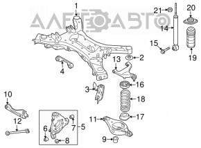 Brat transversal pentru arc spate dreapta Nissan Murano z51 09-14 nou original OEM