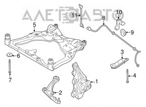 Capacul de protecție a roții din față, dreapta, pentru Nissan Murano z51 09-14