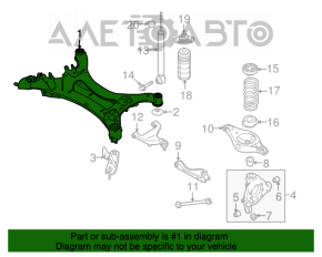 Bara spate pentru Nissan Murano z51 09-14 AWD