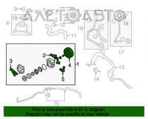 Pompa de direcție asistată hidraulic pentru Nissan Murano z51 09-14
