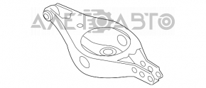 Maneta transversală sub arc spate dreapta Nissan Murano z51 09-14