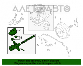 Cilindrul principal de frână cu rezervor Nissan Murano z51 09-14