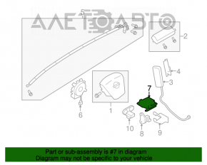 Modulul airbag SRS computer pentru pernele de siguranță Nissan Murano z51 09-14