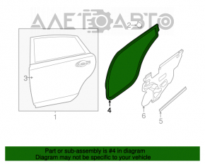 Garnitura ușii din spate stânga pentru Nissan Altima 13-18