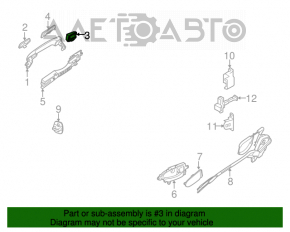 Capacul mânerului exterior al ușii din spate stânga pentru Nissan Pathfinder 13-20 crom