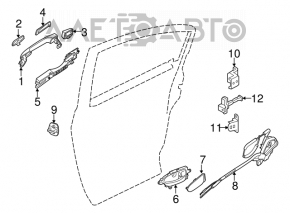 Capacul mânerului exterior dreapta față Nissan Altima 13-18 crom