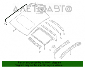 Capota dreapta a acoperisului Nissan Altima 13-18