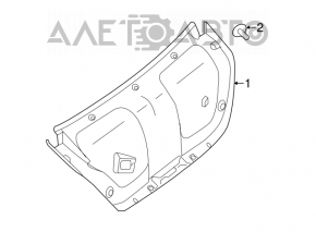 Capacul portbagajului Nissan Altima 13-18 negru.