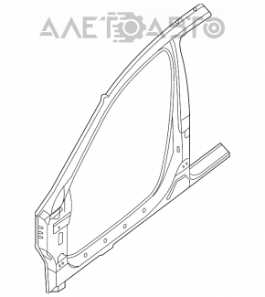Стойка кузова центральная правая Nissan Altima 13-18