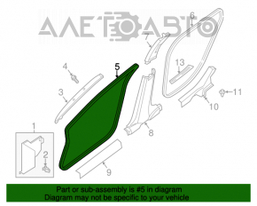 Garnitura de ușă dreapta față Nissan Altima 13-18