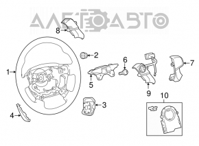 Руль голый Toyota Camry v50 12-14 usa LE резина