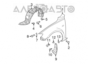 Подкрылок передний правый Mazda3 03-08