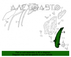 Стеклоподъемник механизм задний правый Mazda 6 13-21 с панелью