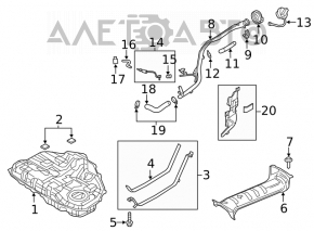 Топливный бак Mazda 6 13-21 2.5 usa