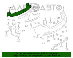 Amplificatorul de bara spate pentru Mazda 6 13-21 SUA ruginit.