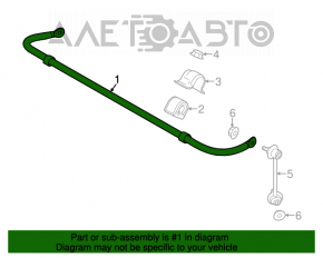 Stabilizator spate Mazda 6 13-17 17mm