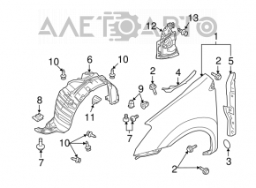 Moldura bara spate dreapta Hyundai Santa FE 19-20 argintiu nou, neoriginal.