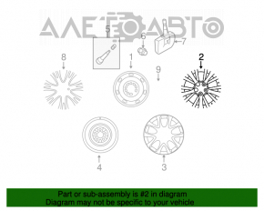 Roată de 17 inch x 7J ET55 5*114,3 Mazda6 09-13, fără capac de butuc.