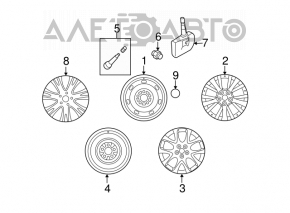 Roată de 17 inch x 7J ET55 5*114,3 Mazda6 09-13 cu jantă, pentru vopsire.