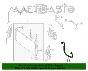 Трубка кондиционера конденсер-компрессор Nissan Altima 13-18