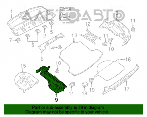 Capotă arc stânga Nissan Altima 13-18 negru