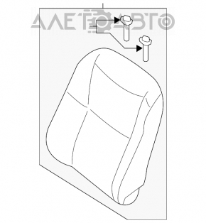 Airbag-ul scaunului drept al Nissan Altima 13-18 cu cartuș pirotehnic ruginit