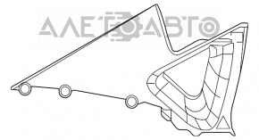 Накладка задней стойки левая Nissan Altima 13-18 царапины