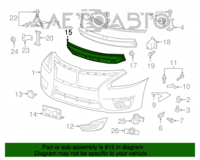 Абсорбер переднего бампера Nissan Altima 13-18