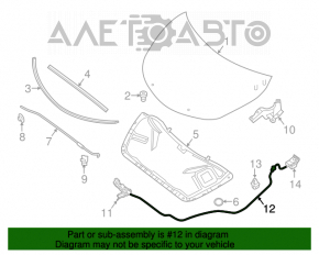 Cablu de deschidere a capotei Nissan Altima 13-18